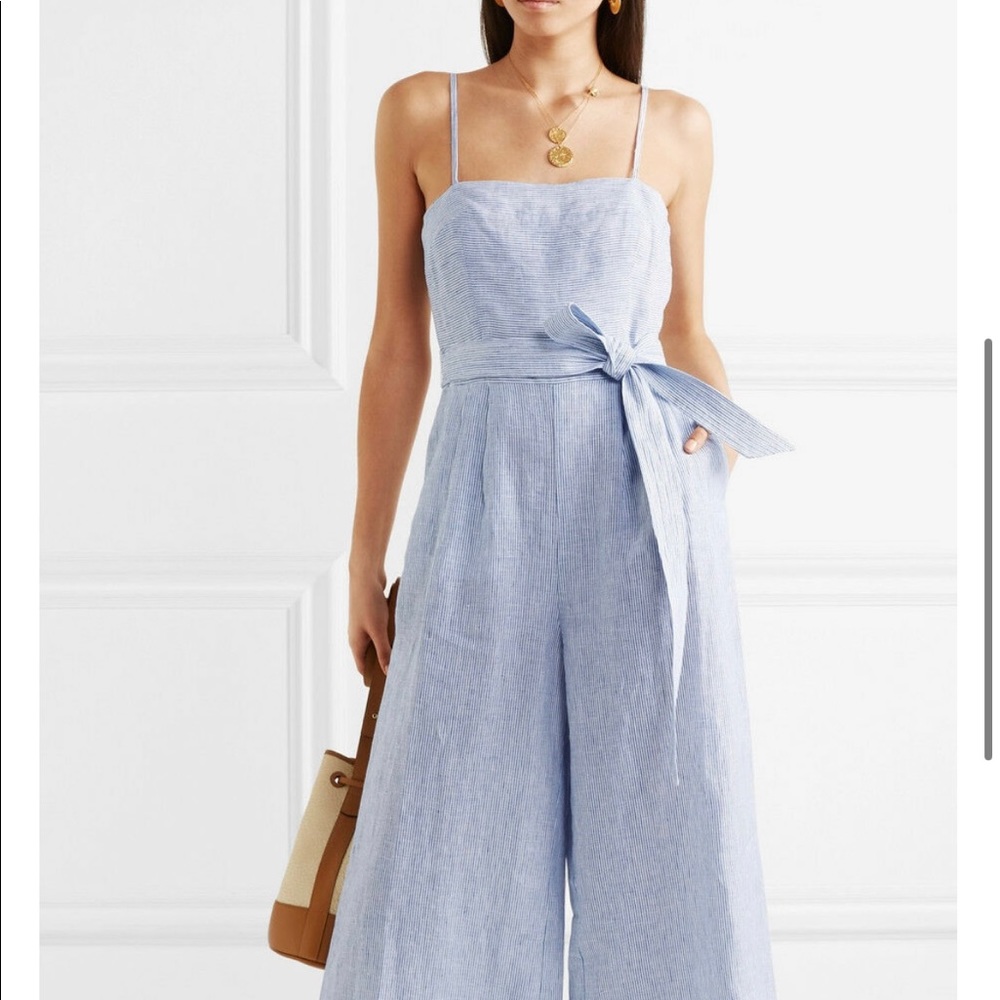 J.Crew seersucker striped jumpsuit